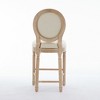 DSVIMOY Counter and Bar Stool Set of 2 Classic French Country Solid Wood Upholstered Design for Dining, Beige, 43.7"*11.61"*17.72" - 2 of 4