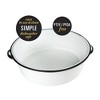 Granite Ware Enamel On Steel Dish Pan With Handles, 15-Quart Capacity, Speckled White - image 3 of 4