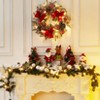 Christmas Garland with 20 Lights, 6 ft Rattan Artificial Flower Vine Plants Outdoor Decorations, Pre-Lit Battery Operated for Indoor Outdoor Decor - 2 of 4