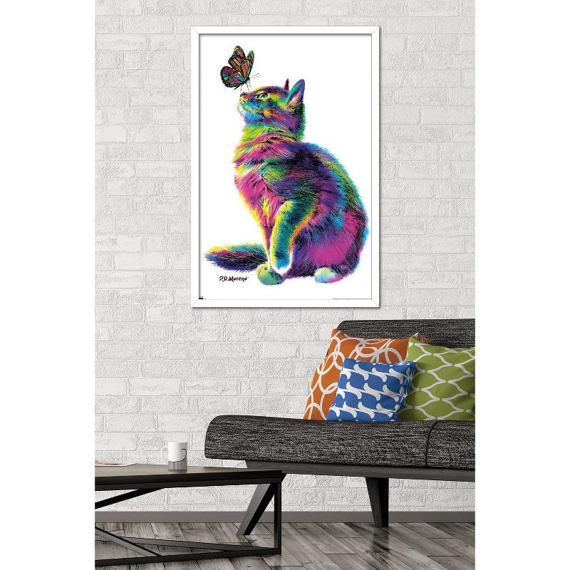 Trends International PD Moreno - Cat and Butterfly Framed Wall Poster Prints, 2 of 7