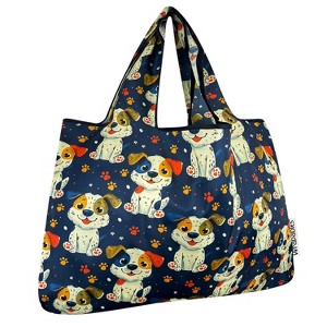 Wrapables Large Foldable Tote Nylon Reusable Grocery Bags - 1 of 4