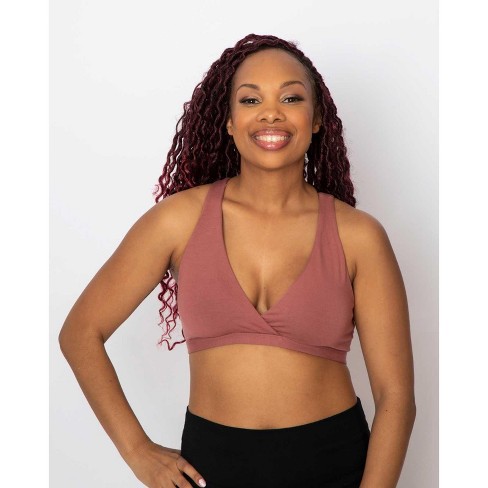 Rora Pocketed Front Closure Bra - Dusty Rose