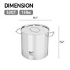 Winado 52QT Stainless Steel Steamer Pot with Water Fill Spout, Divider and Rack - 2 of 4