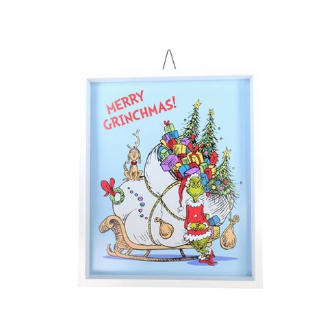 Christmas grinch wall sign hot