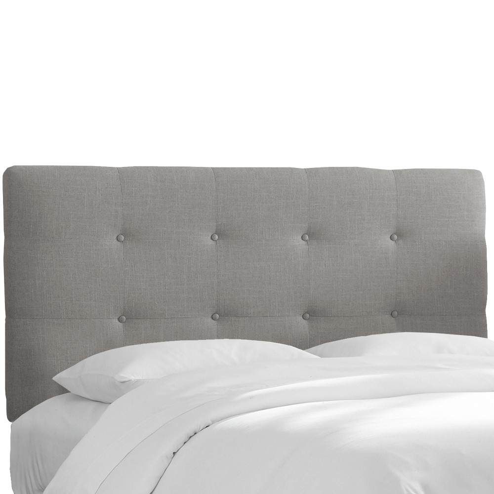 Photos - Bed Frame Skyline Furniture King Dolce Metallic Upholstered Headboard Gray Linen