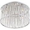 Possini Euro Design Modern Ceiling Light Flush Mount Fixture 16" Wide Chrome Woven Laser Cut Clear Crystal Beaded Strands for Bedroom Kitchen Hallway - 4 of 4