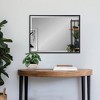 Howard Elliott 18"x24" Matte Black Metal Framed Rectangular Beveled Wall Mirror - 3 of 4