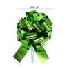 Unique Bargains Wedding Christmas Bright Metallic Gift Wrapping Large Pull Bows Ribbon 1 Pc Lawn Green 16 inch - 2 of 4