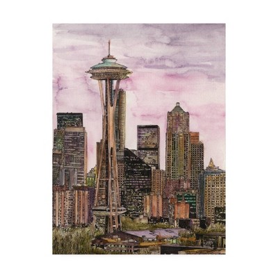  24" x 32" Us Cityscape Seattle by Melissa Wang - Trademark Fine Art 