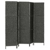 vidaXL 5-Panel Room Divider Black 76"x63" Water Hyacinth - 2 of 4