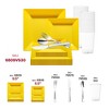 Smarty Had A Party Yellow Square Plastic Wedding Set - 30 Sets - 4 of 4