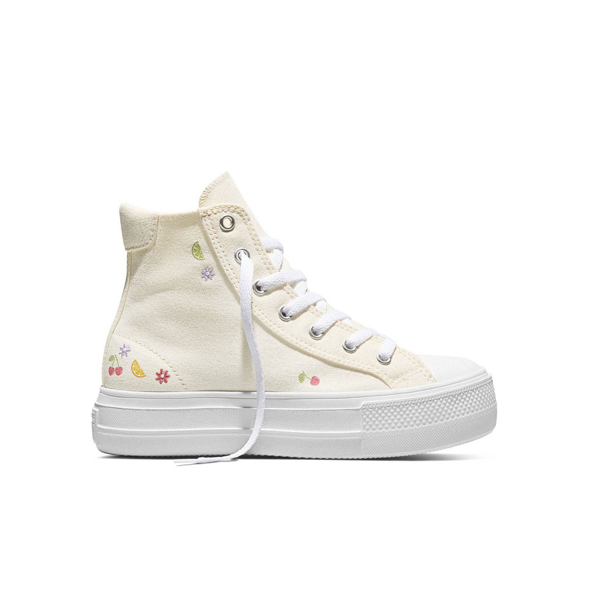Converse Kids' Platform High Top Sneakers - Beige 6