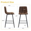 NicBex Set of 2 Bar Stools for Kitchen Island,Ergonomic Design Counter Bar Stools with Back and Metal Legs,Bar Chairs for Dining Rooms,Kitchens - 3 of 4