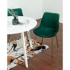 Roundhill Furniture Aufurr Contemporary Dining Set, White Round Dining Table with 4 Chairs, 5-Piece Gold - 4 of 4