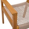 Two-Pack Light Brown Braided Wood Dining Chairs featuring Handrails - 2 of 3