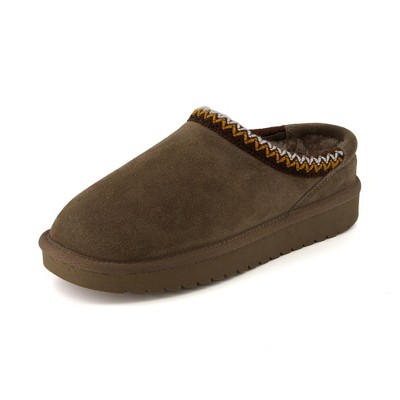 CUSHIONAIRE Keto Womens Slippers Slip-On Suede Mule Slipper - Cozy & Stylish, Memory Foam & Faux Fur Lining, Wide Widths Available