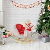 Qaba Kids Ride-On Rocking Horse Toy Rocker with Fun Song Music & Soft Plush Fabric for Children 18-36 Months - 3 of 4