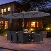 Tangkula Set Of 11 Patio Dining Set w/ 15ft Double-Sided Patio Umbrella (Base Included) - 4 of 4