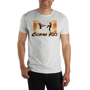 Cobra Kai TV Series Mens White Short Sleeve Graphic Tee Shirt - 1 of 1