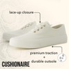 CUSHIONAIRE Women’s Freshman Canvas Lace-Up Sneaker with Memory Foam, Wide Widths Available | Casual Walking Shoes, Lightweight & Comfortable - 4 of 4