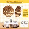 Wood Deviled Egg Platter with Lid 22 Holes Round, Charcuterie Board Food Serving Container for Countertop Easter Party - 2 of 4