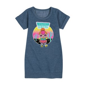 Girls' - LOL Surprise! - Road Trippin Graphic Short Sleeve Fleece Dress - 1 of 4