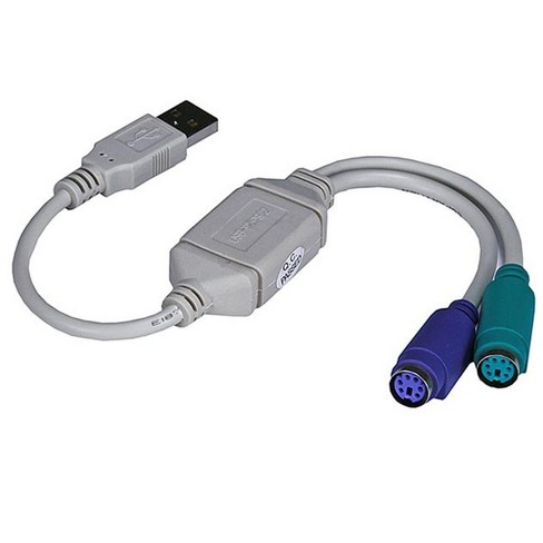 Dual PS2 PS/2 Female to USB Male Cable Adapter Cord Mouse Keyboard 