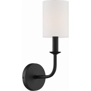 Crystorama Lighting Bailey 1 - Light Sconce in  Matte Black - 1 of 4