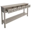 YOOCOZZ 60" Long Solid Wood Rustic Console Table with Bottom Shelf and two Different Size Drawers for Storage - 4 of 4
