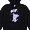 Cat Ear Kawaii Cat and Shooting Star Cosplay Women's Black Hoodie with Ears - 2 of 3