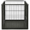 Dog Playpen Black Powder-coated steel 36.0x23.2x24.0 in Foldable vidaXL - 4 of 4