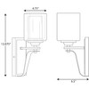 Progress Lighting Kene 1-Light Wall Bracket, Graphite, Etched Glass Shade - image 2 of 2