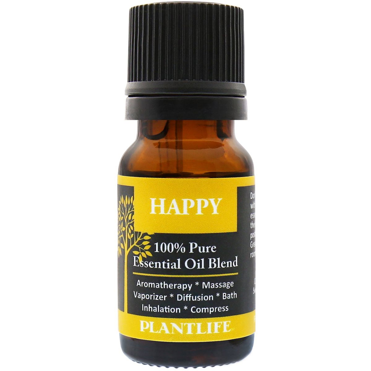 Plantlife Happy Essential Oil Blend – 100% Pure & Therapeutic Grade – Natural, Undiluted – No Additives or Fillers – 10ml Aromatherapy