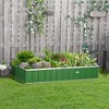 5.7' x 3' x 1' Raised Garden Bed, Galvanized Metal Planter Box for Vegetables Flowers Herbs - 2 of 4