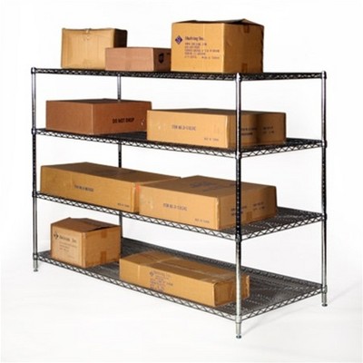 Shelving.com Chrome Wire Shelving with 4 Tier Shelves -