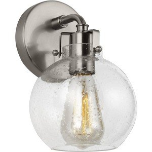 Generation Lighting Clara 10 1/2" Seeded Glass and Nickel Wall Sconce - 1 of 3