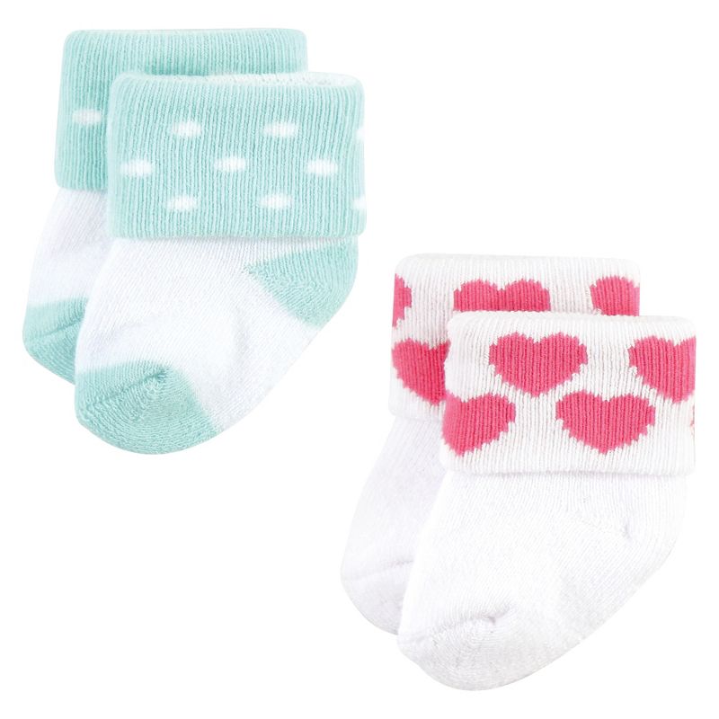 Little Treasure Infant Girl Newborn Socks, Confetti, 3 of 9