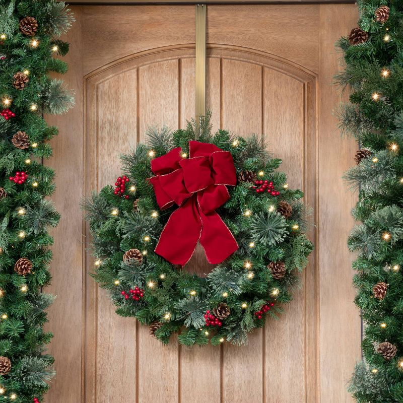 Haute Decor Christmas Adjustable Length Wreath Hanger Antique Brass, 6 of 7