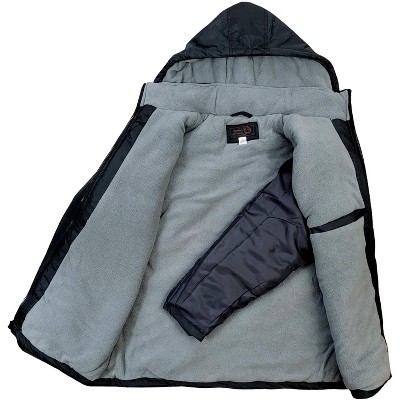 Victory Outfitters Men's Heavy Fleece Lined Parka Black L — фото 6