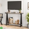 2-Tier Sofa Table Farmhouse Console Table with Storage Narrow Entry Table with Metal Frame - 2 of 4