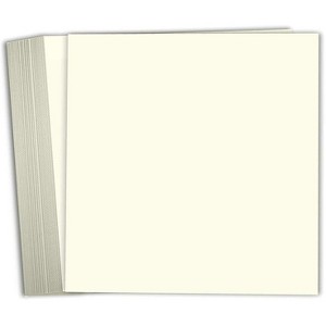 Hamilco Card Stock Scrapbook Paper 12x12 Cream Colored Cardstock Heavyweight 130lb Cover – 25 Pack - 1 of 4
