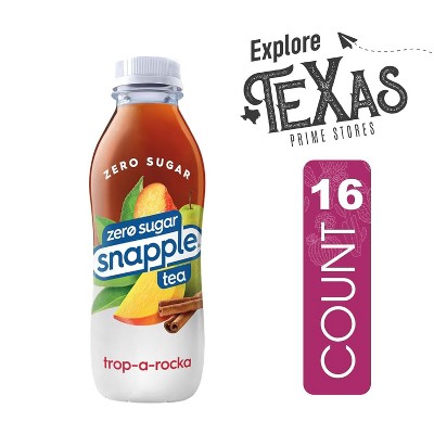 Snapple Zero 16-Pack of Trop A Rocka All Natural Iced Tea Gluten Free 16.0 Fl Oz Plastic Bottle Zero Trop A Rocka