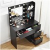 Makeup Vanity with 12 Bulbs, Charging Station, Storage Shelf - 2 of 4