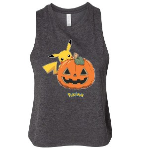 Women's - Pokémon - Pikachu Pumpkin Graphic Racerback Tank - 1 of 3