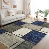 Washable Area Rug – Modern Geometric Low Pile Carpet, Non-Slip Stain-Resistant Accent for Living Room, Bedroom, Dining Room - 2 of 4