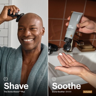 Manscaped Dome Shaver Plus Essentials Kit: Battery Powered, Rotary Electric, 1 Speed, Head Application