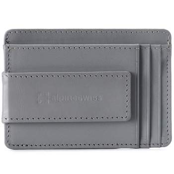 Alpine Swiss Harper Mens RFID Money Clip Wallet Minimalist Slim ID Card Holder Front Pocket Wallet Leather