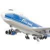 Boeing 747-400F Commercial Aircraft White with Blue Stripes "Gemini 200" Series 1/200 Diecast Model Airplane by GeminiJets - 3 of 3