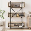 6 Tier Book Shelf with Storage, 71.3 Inch Tall Book Shelf with Open Display Bookshelves, 6 Shelf Bookcase with Metal Frame for Living Room Natural - 4 of 4