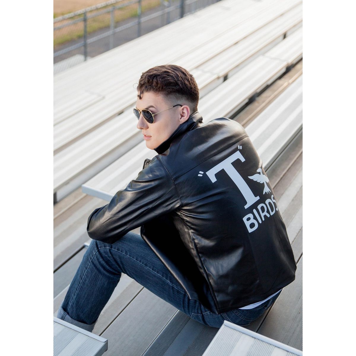 HalloweenCostumes.com Adult Grease T-Birds Jacket Costume - thumbnail 5